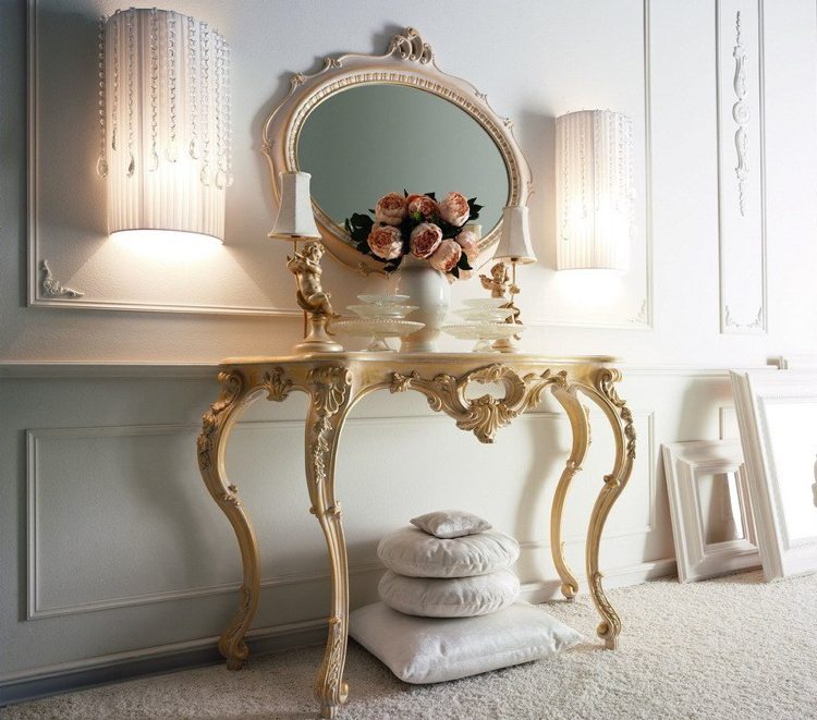 móveis antigos da era rococó console mesa-shabby-chic