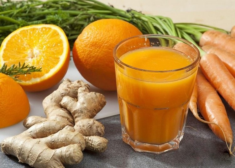 receitas de espremedor de frutas suco refrescante saudável laranja gengibre cenoura