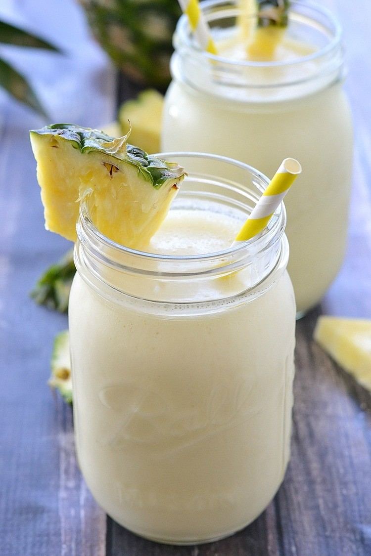 receita de pina colada de bebidas não alcoólicas refrescantes