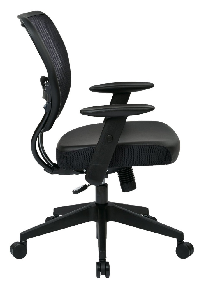 black-ergonomic-work-chair-swivel-armrests-Office-Star-Air-Grid