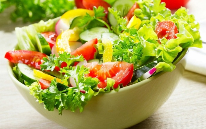 estação fresca salada nutrição tomate folha alface pepino