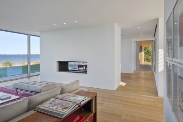 Piso de madeira de design de interior de casa residencial de design simples