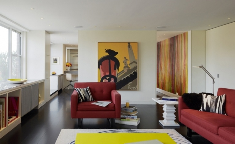 primeiro-apartamento-parede-design-ideias-sala de estar