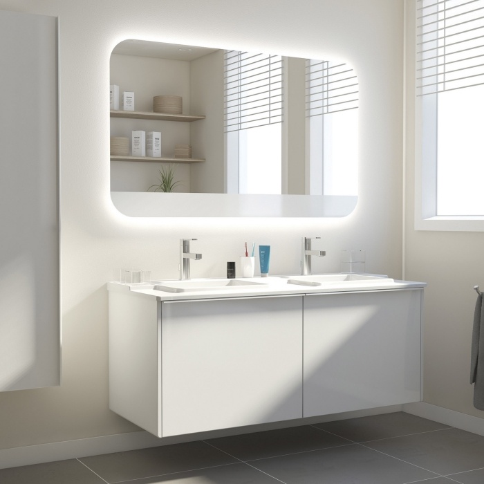 banheiro-idéias-led-iluminação-integrado-espelho-lavatório-armário