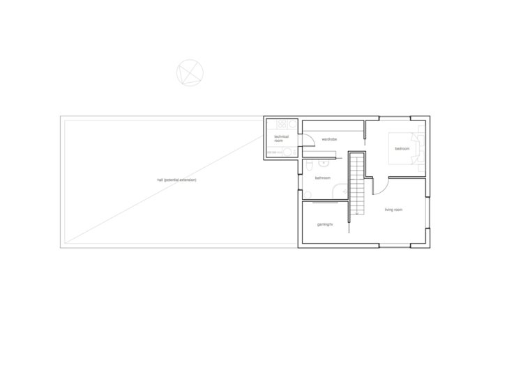 Segundo andar com quarto, closet e banheiro