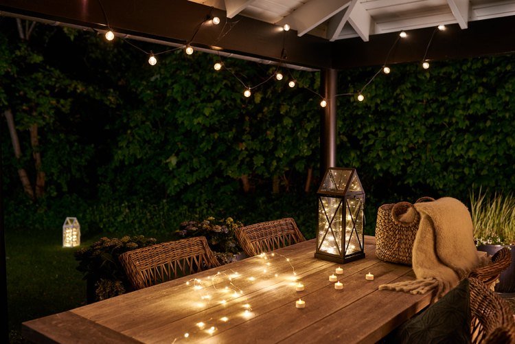 Iluminação de jardim luz-jardim-fada-luzes-lanternas-velas