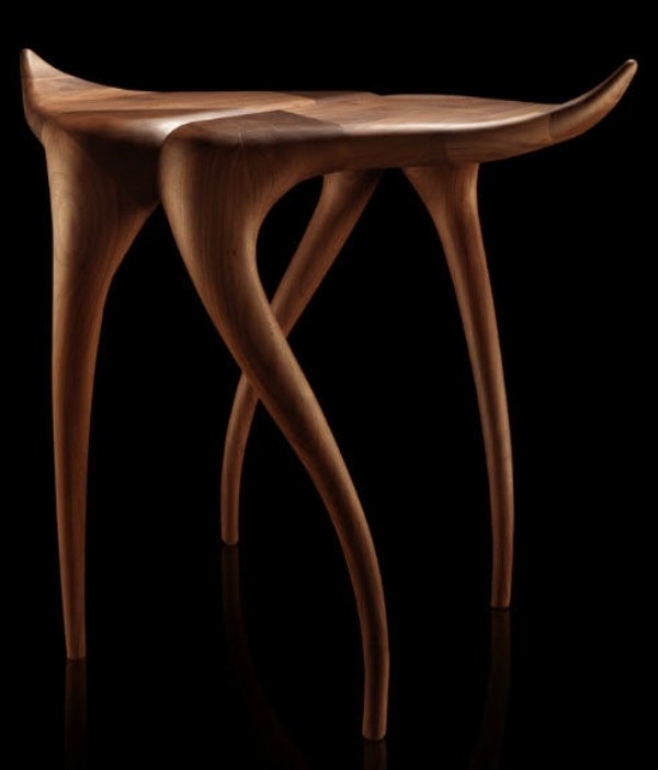 mesa de design by paco camús banquinho de madeira