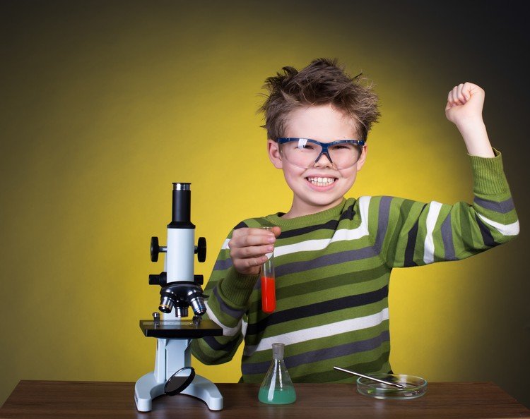 Experimentos para crianças óculos de segurança infantil ciência-microscópio-frasco-química