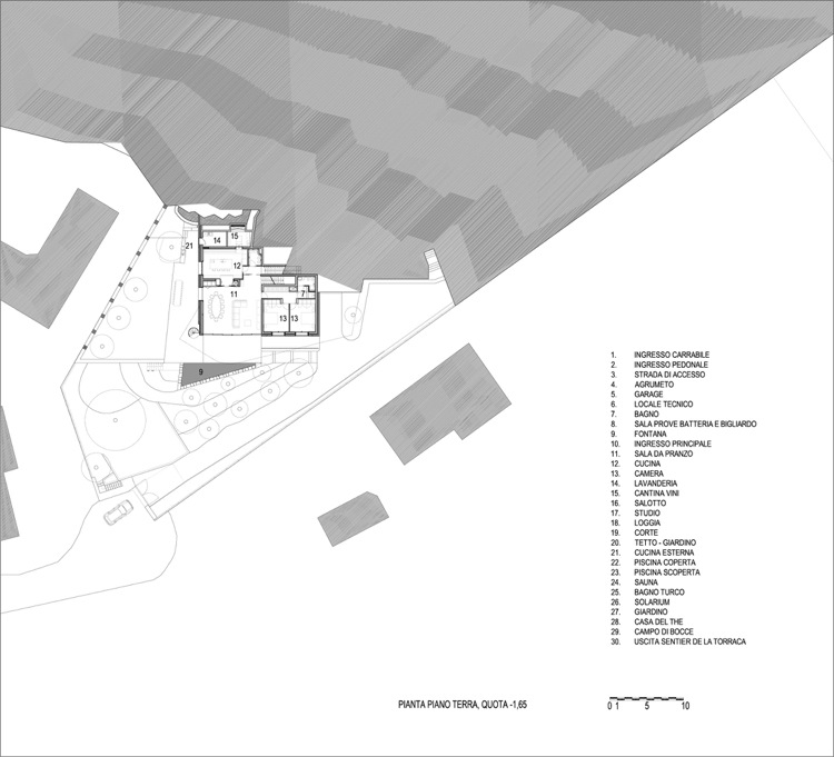 planta extensa-telhado-greening-luxury-villa-modern-floor plan