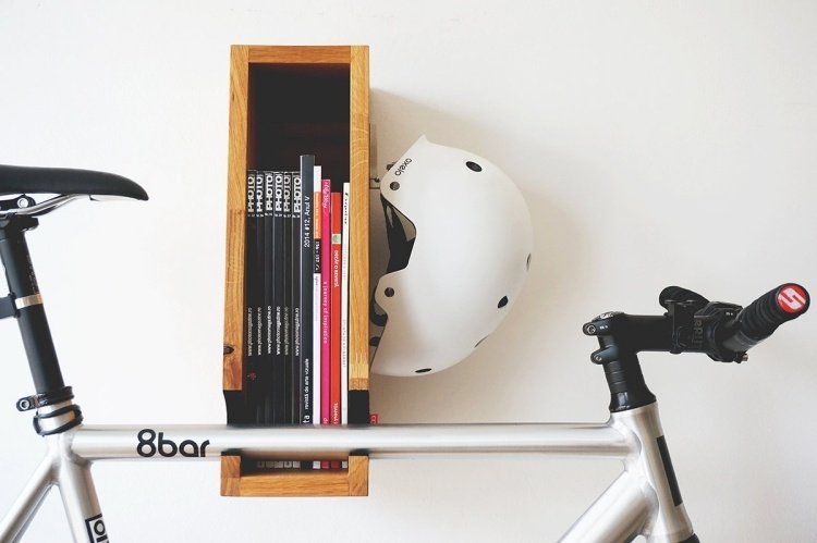 bike-mount-wall-build-yourself-ideas-shelf-wood-storage-space-frame-joint