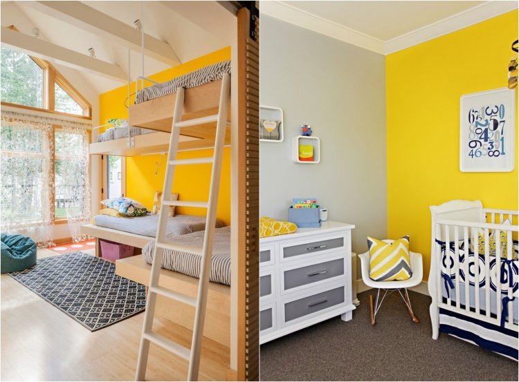 combinação de cores-quarto-crianças-exemplos-cinza-amarelo