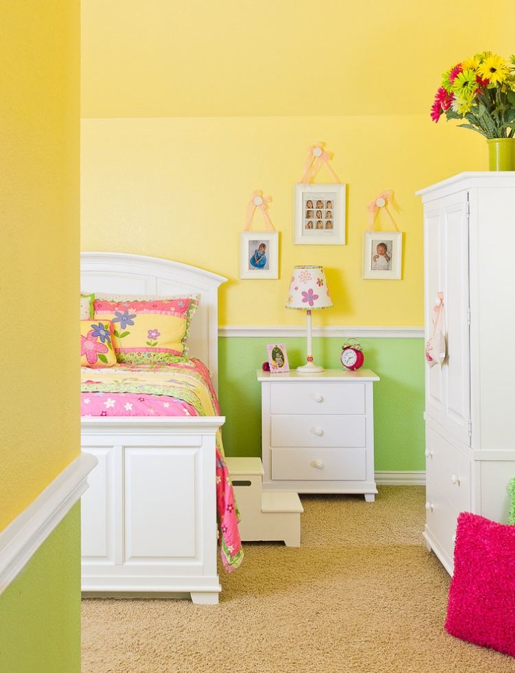 cores no quarto das crianças menina-sol-amarelo-pode-verde-branco-móveis