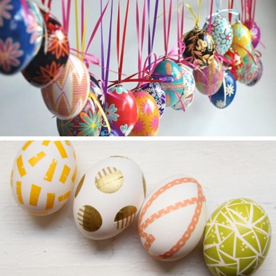 Ovos de Páscoa arcos dicas coloridas idéias celebração decorações