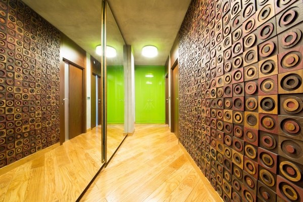 Corredor-3d-parede-motivos-chocolate-marrom-madeira-moderno-corredor-design