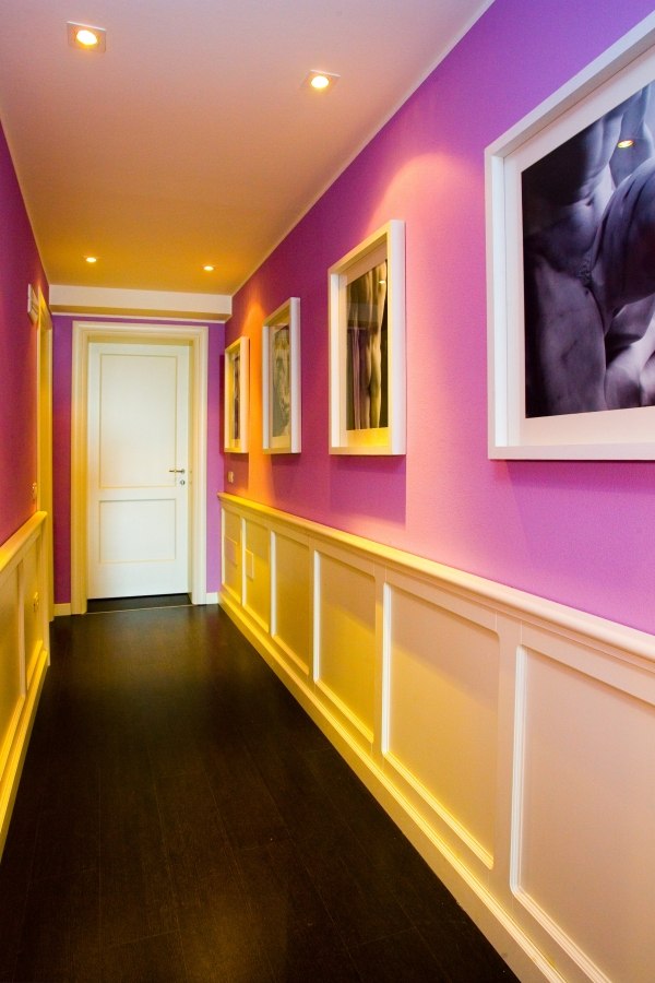 Dicas de decoração-cores de parede-ideias-corredor-parede borda-rodapé