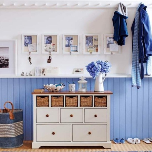 ideias-corredor-design-parede-bordas-azul-marítimo-decoração de toque