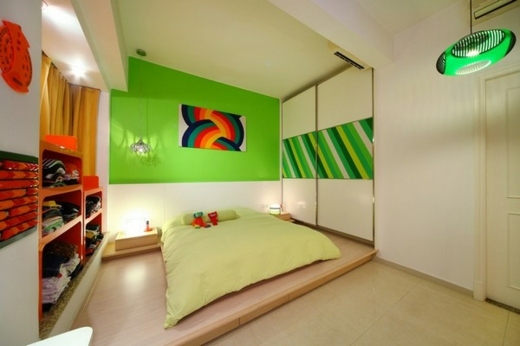 Apartamento em Hong Kong - quarto moderno e verde