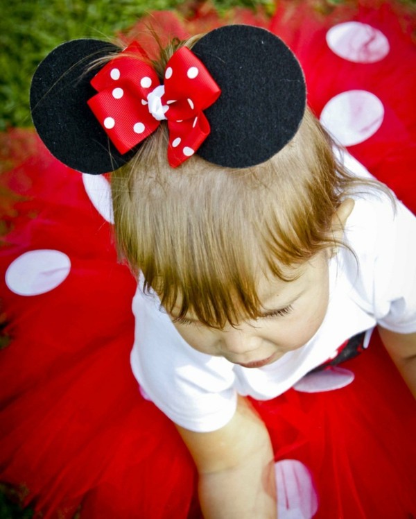 Fofos trajes de Mardi Gras infantis orelhas de Minnie Mouse