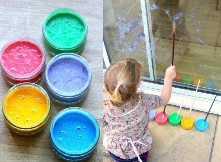 decoração de janela-consertar-crianças-pintar-pintar-comida-cor-crianças