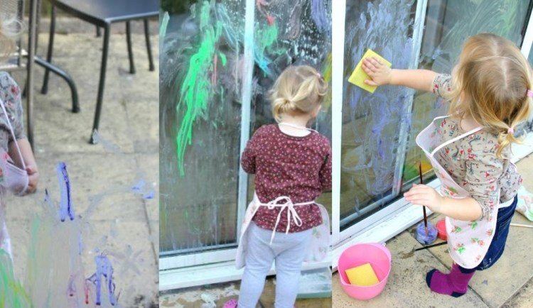 decoração de janela-consertar-crianças-pintar-pintar-limpar-suber
