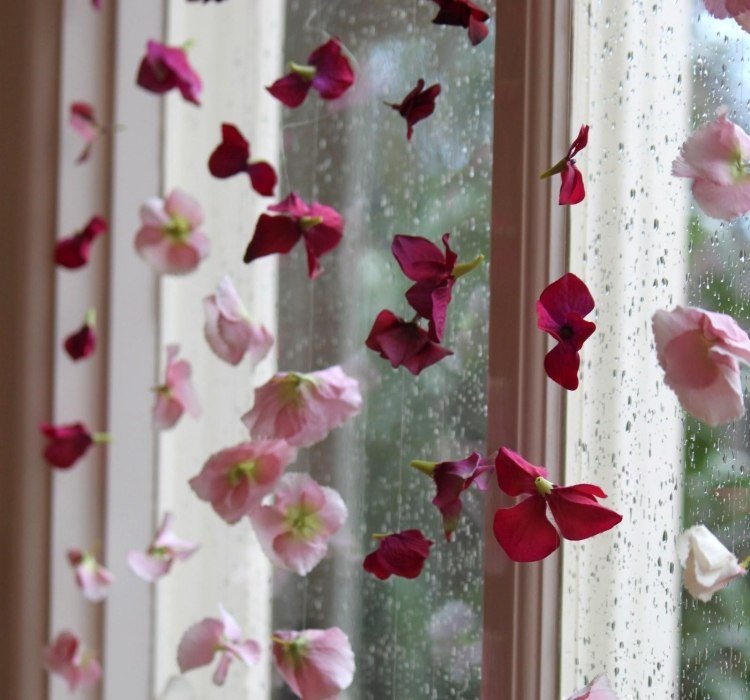 Decoração de janela Tinker -spring-blossoms-artificial-thread-flowers-pink-pink