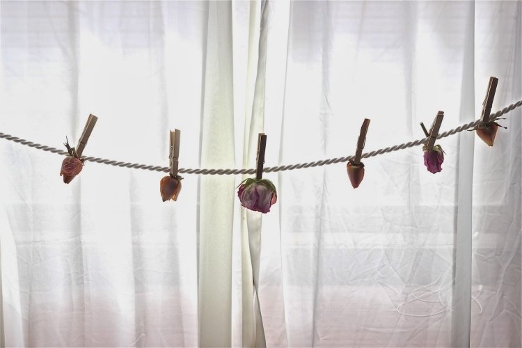 decoração de janela-funileiro-flores-guirlanda-guirlanda-real-prendedores de roupa-cordão-branco
