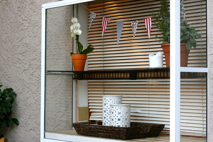 decoração de janela-consertar-peitoril de janela-outdoor-vento luzes-orquídea-verão-guirlanda-velas