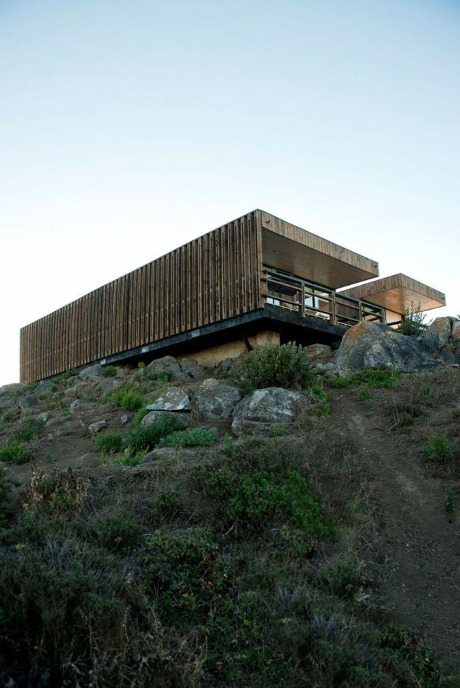 Villa com fachada de madeira varanda destinos de viagens exóticos Chile