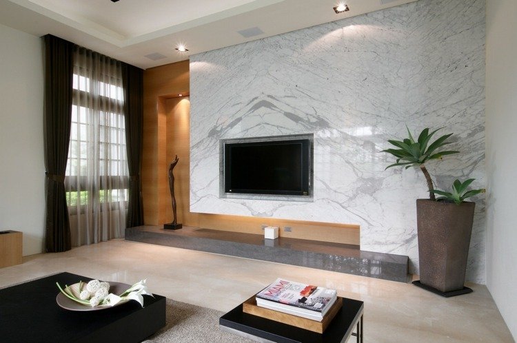 tv-wall-ideas-noble-marble-white-lowboard-stone-gray-plantter