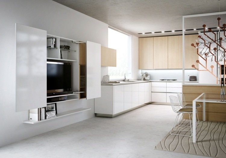 tv-wall-ideas-modern-living-room-kitchen-white-furniture-armários-portas