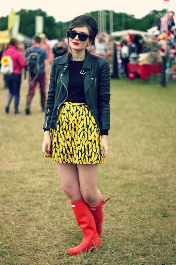festival-look-fashion-rain-rubber boots-red-vintage-rock