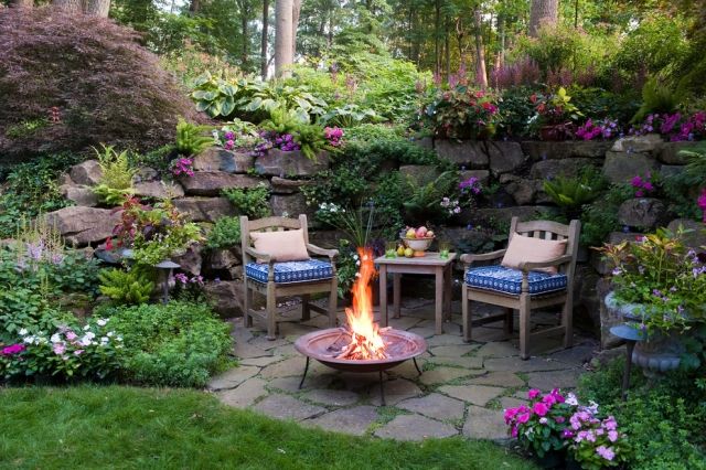 Tigelas de fogo para o jardim lindamente pequenas e convidativas
