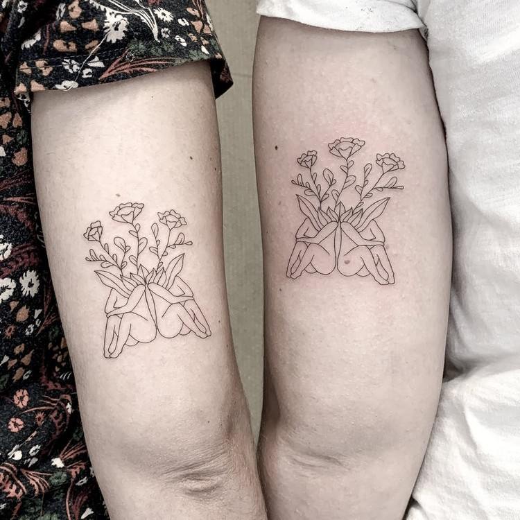 Idéias de tatuagem de amizade pequena tatuagem de Fineline desaparece