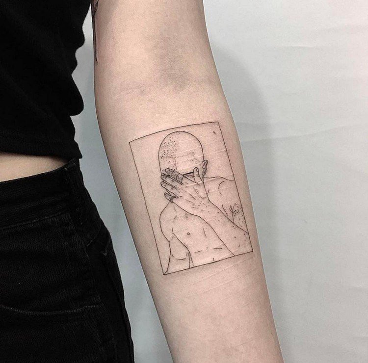 Ideias de tatuagem Fineline Ideias de design de tatuagem de antebraço para fotos de mulheres