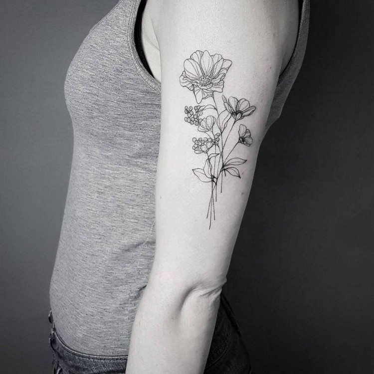 Ideias de design de tatuagem ombro fineline tatuagem o que é isso