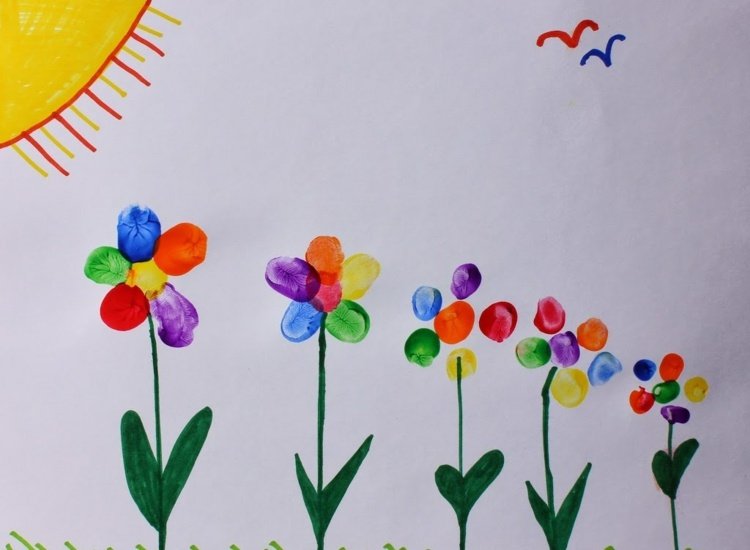 impressão digital-fotos-crianças-paisagem-flores-jardim-sol-pássaros