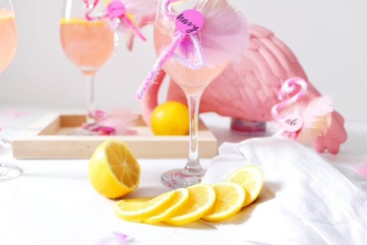 flamingo decoração ideia tinker cocktail place cartão