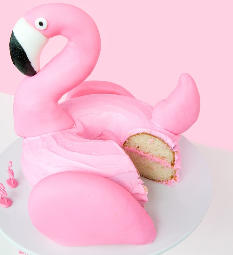 flamingo decoração bolo de aniversário infantil