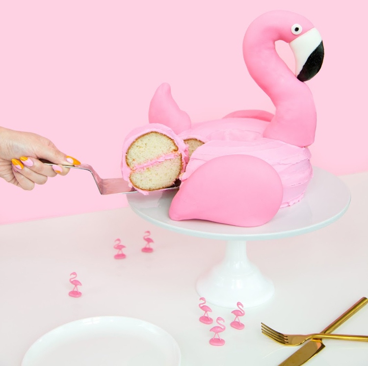 flamingo decoração ideia bolo aniversário