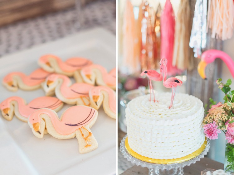 ideias para enfeites de bolo de flamingo