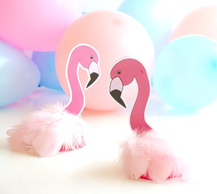 Decoração de flamingo para aniversário infantil, faça você mesmo
