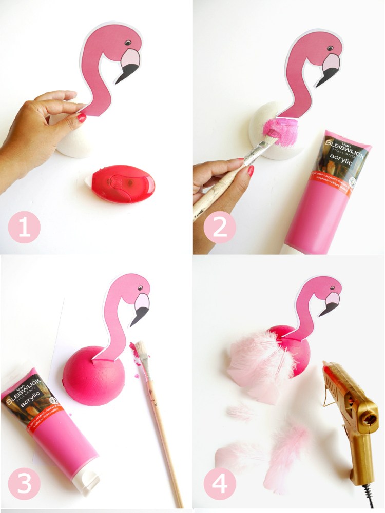 cartões de lugar de aniversário de criança de decoração de flamingo