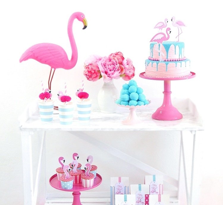 flamingo decoração buffet infantil aniversário