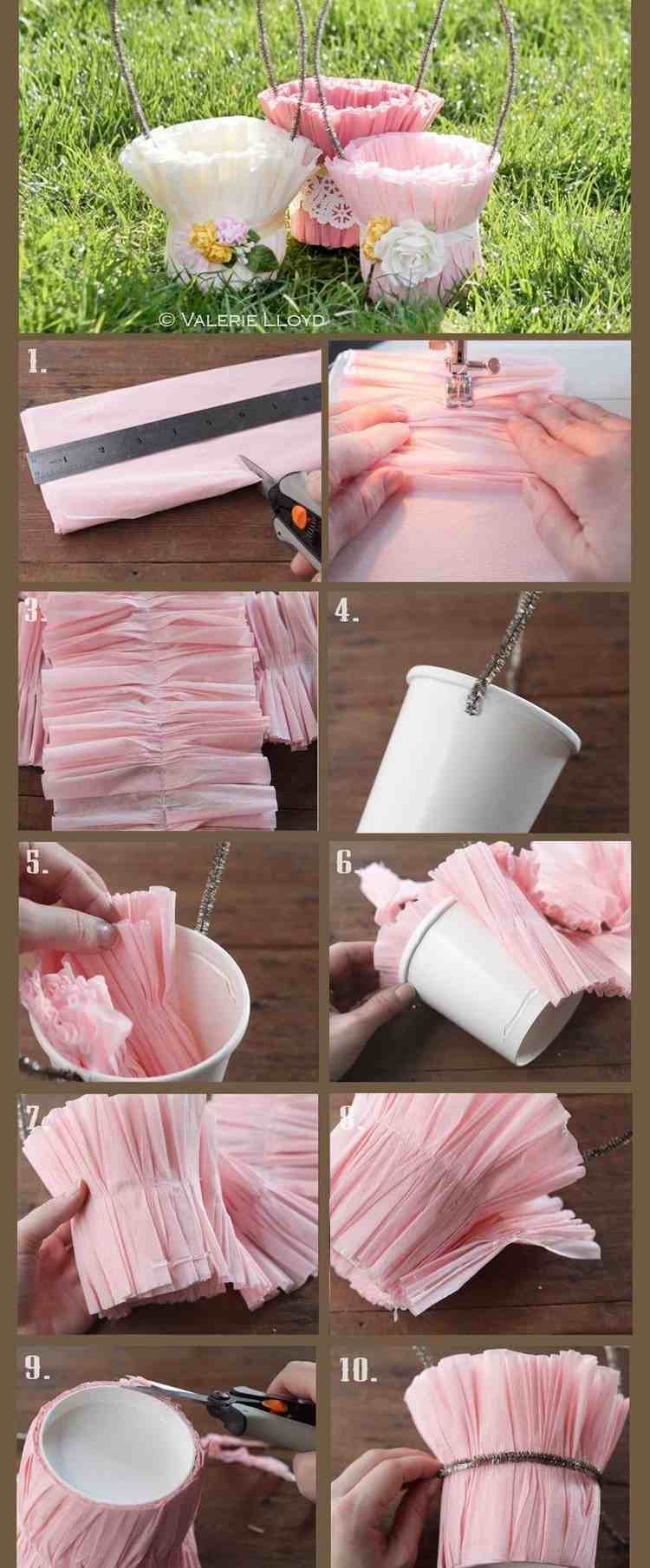 decoração-páscoa-cesta-páscoa-instruções-plástico-balde-rosa-crepe-papel