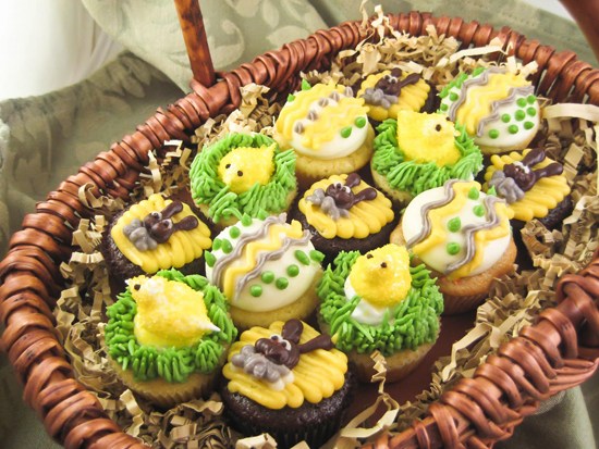 Ideias para decoração de biscoitos de cesta de Páscoa