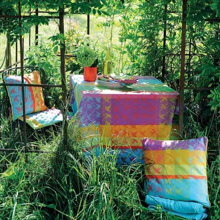 Toalhas de mesa de jardim-colorido-mille-colibri-íris-lindo-padrão-atraentes