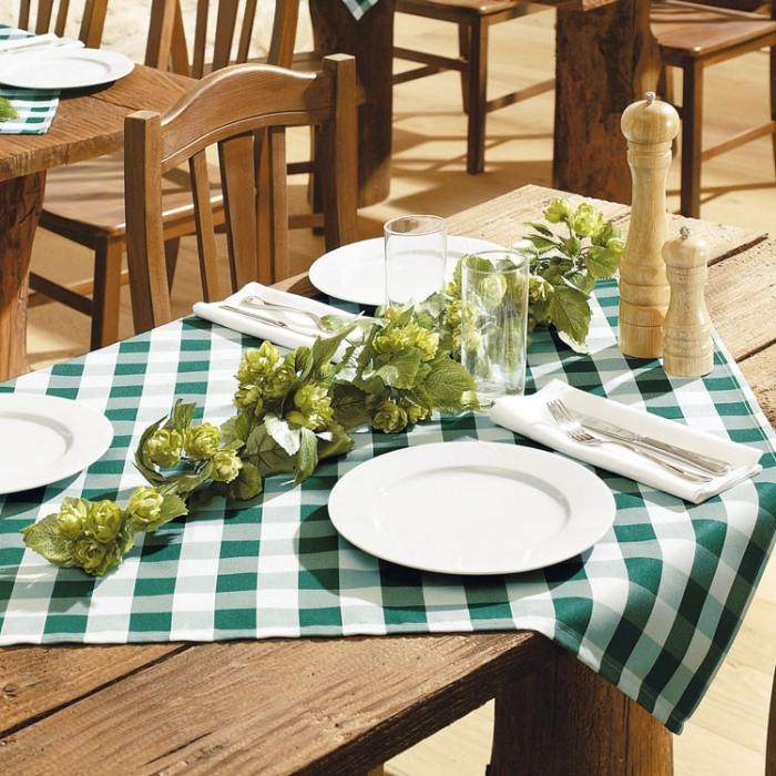 Toalhas de mesa de jardim-linho de mesa-country-com-padrão-xadrez-estilo tradicional-country