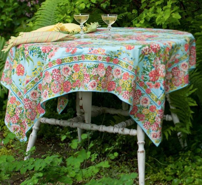 Toalha de mesa de jardim Designs-Various-Occasions-Zinnia-Vintage-Style-Floral