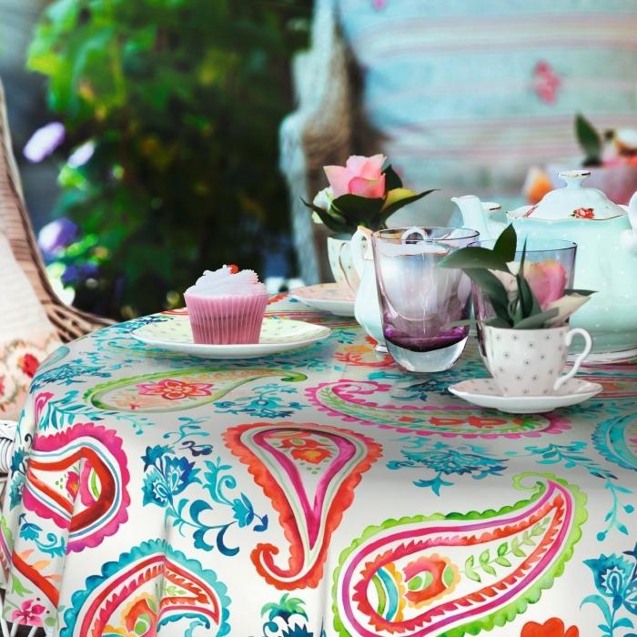 Toalhas de mesa de jardim-ersian-modern-design-colorido-angular-lavável-oleado