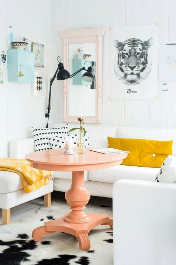 apartamento ideias - branco amarelo renovar - mobília moderna